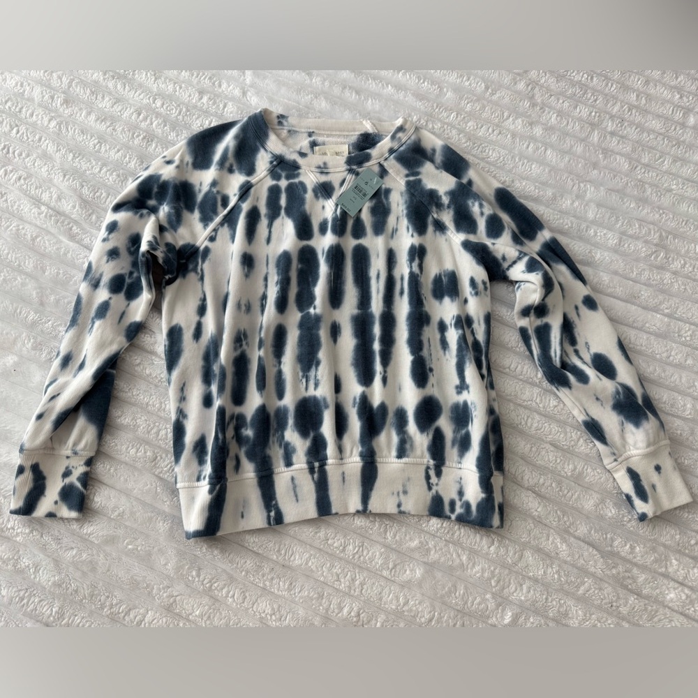 Lou & Grey Navy and White Tie-Dye Top